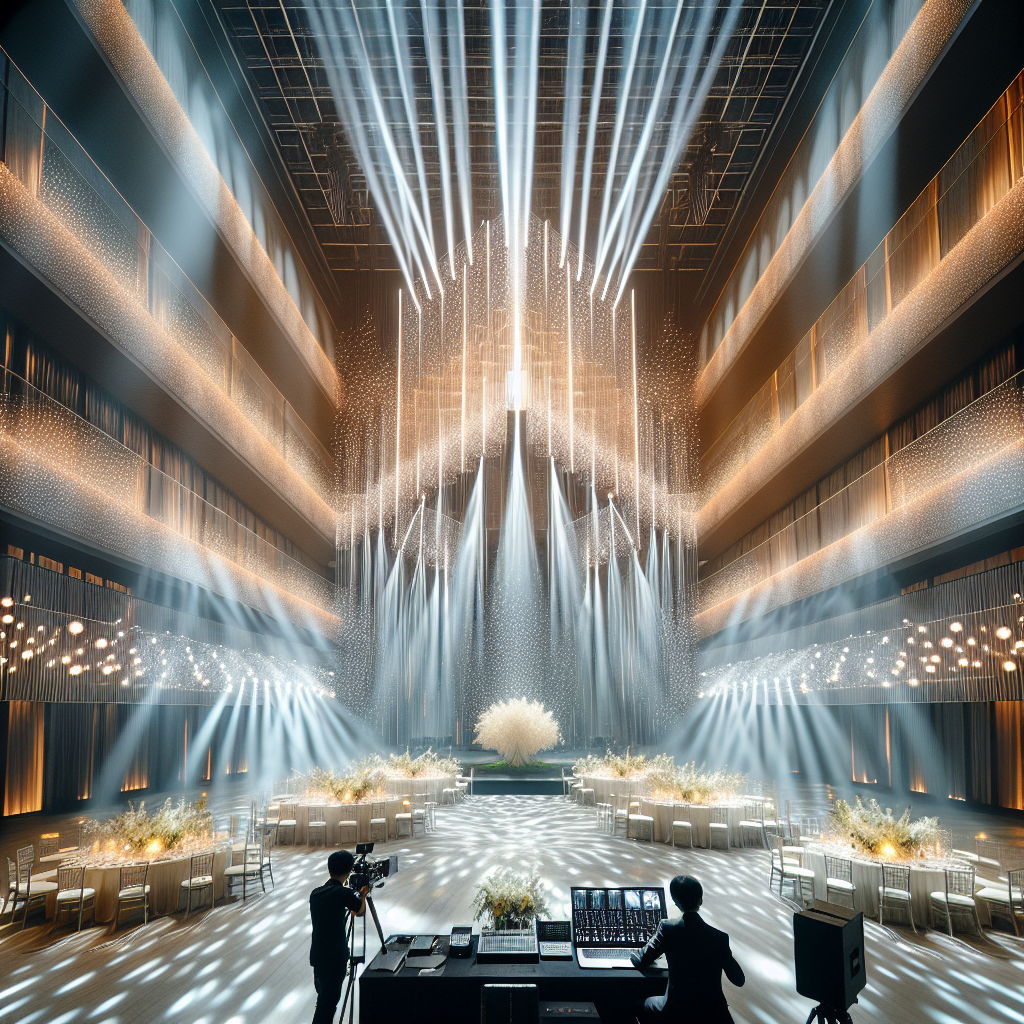 Stunning wedding light rental installation showcase with certified event lighting display